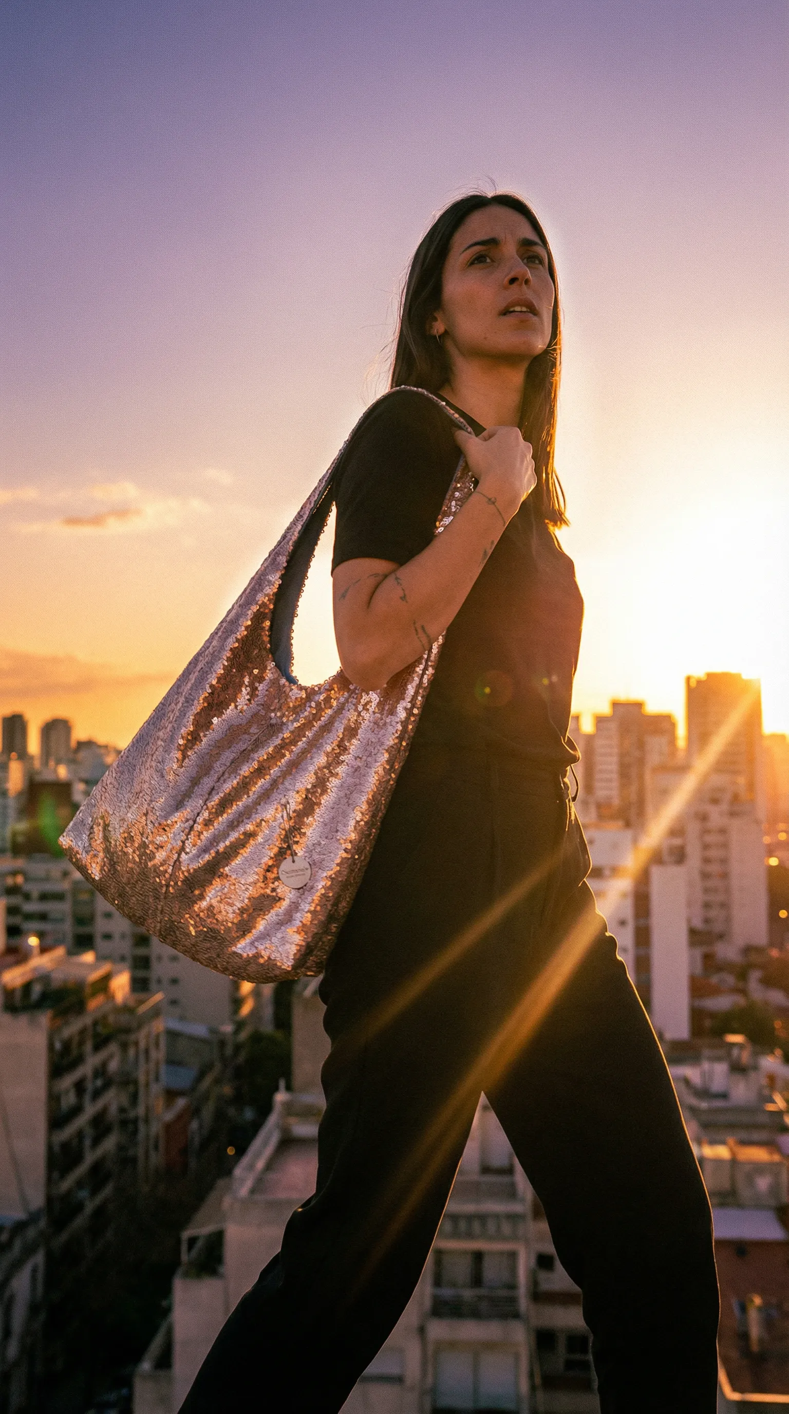 Bag Lentejuelas Rosa Palo - Imagen campaña 6